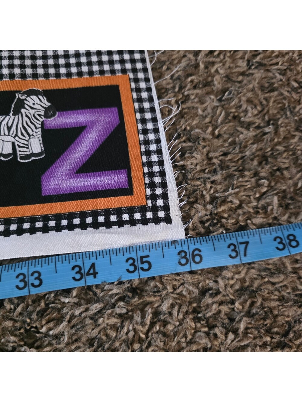 MBT Vintage Alphabet Animal Quilt Fabric Panel 36 x 45 Inches - Picture 4 of 5